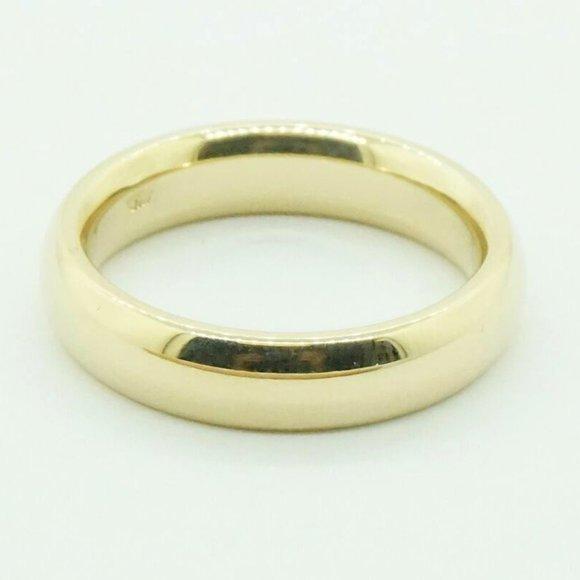 14k Yellow Gold Estate Sale Wedding Band Ring Size 8.5 Unisex 5mm Vintage Style